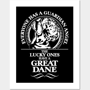 Great Dane Guardian Angel dog saying Posters and Art